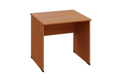 EPL 28 - 8 stůl kancelářský, dřevěná podnož, deska 25 mm, široký 800 mm, olše jantar